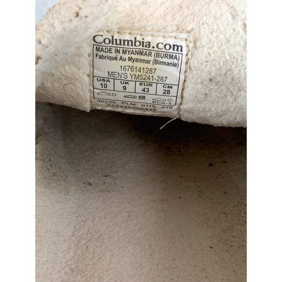 Columbia Men's YM5241-287 Brown Shearling Suede Slippers Size 10 - Picture 8 of 8